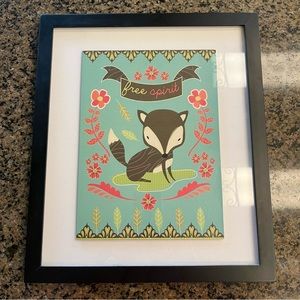 14x12 Free Spirit Fox Framed Boho Western Decor
